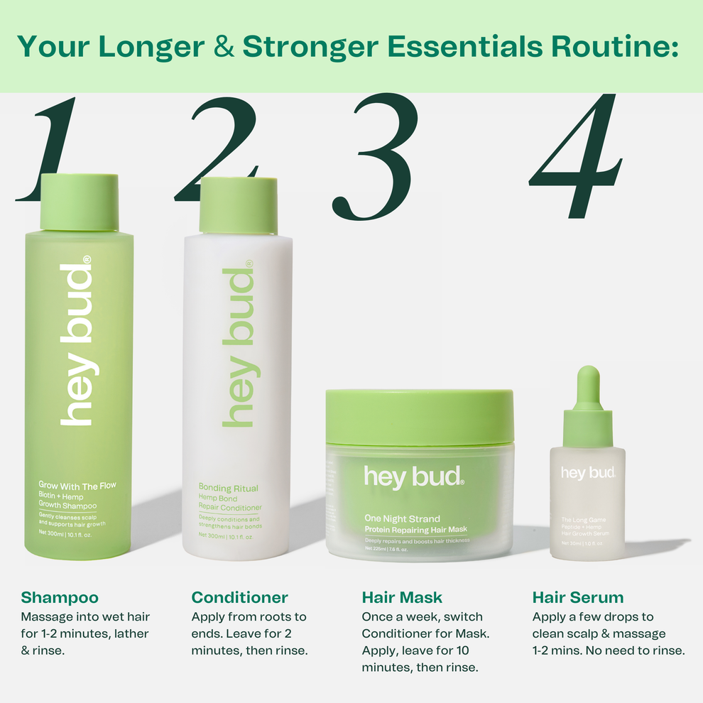 Haul Routine Buds Longer & Stronger Hair Essentials โ Hey Bud Skincare